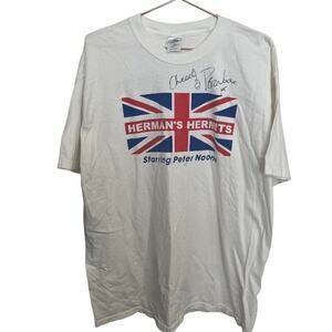 Vintage 2004 Herman's Hermits World Tour Mens XL Tshirt SIGNED
